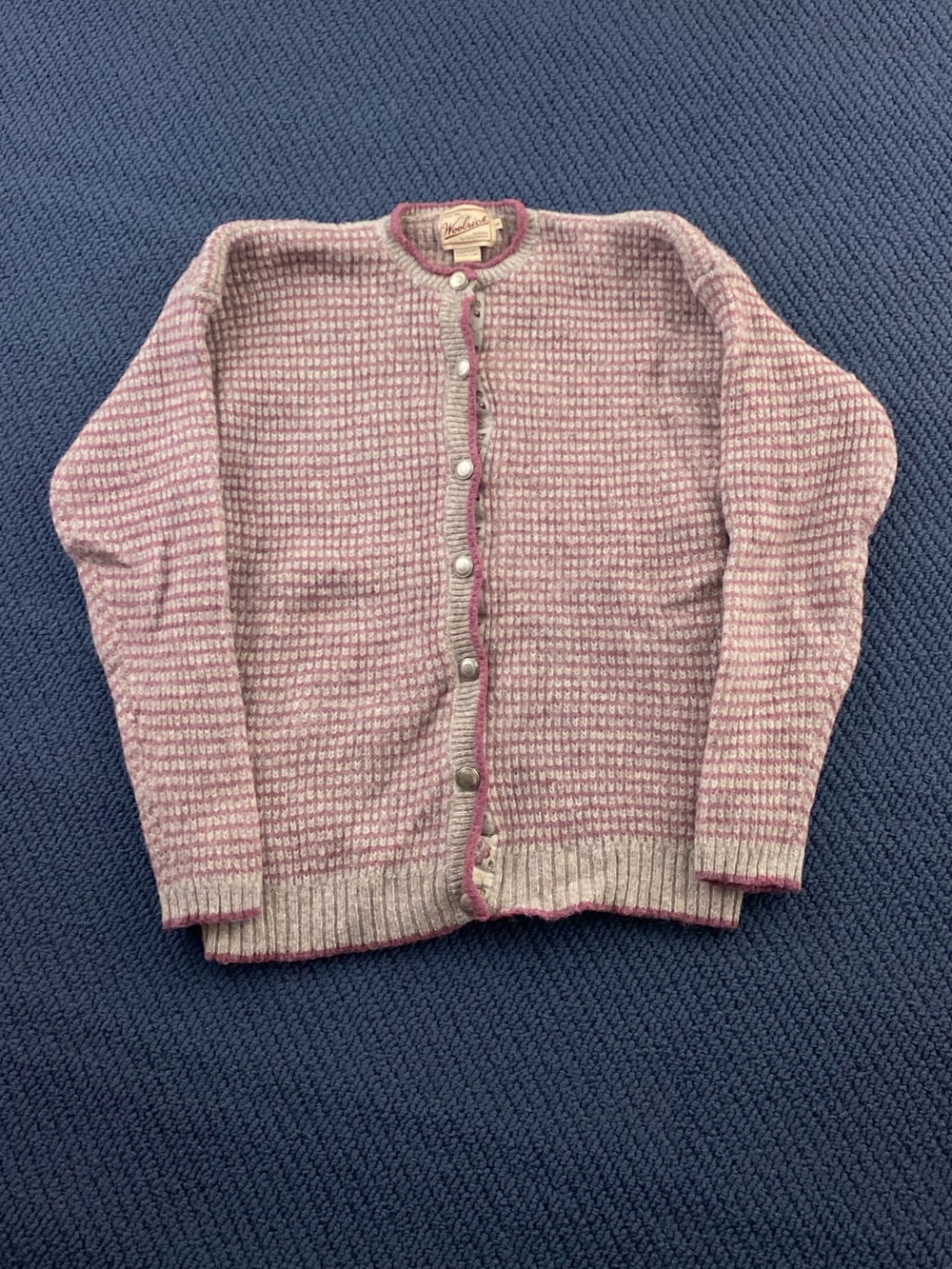 Vintage Purple Woolrich Cardigan Wool Sweater